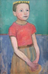 Brustbild eines ca. 12-jährigen italienischen Mädchens